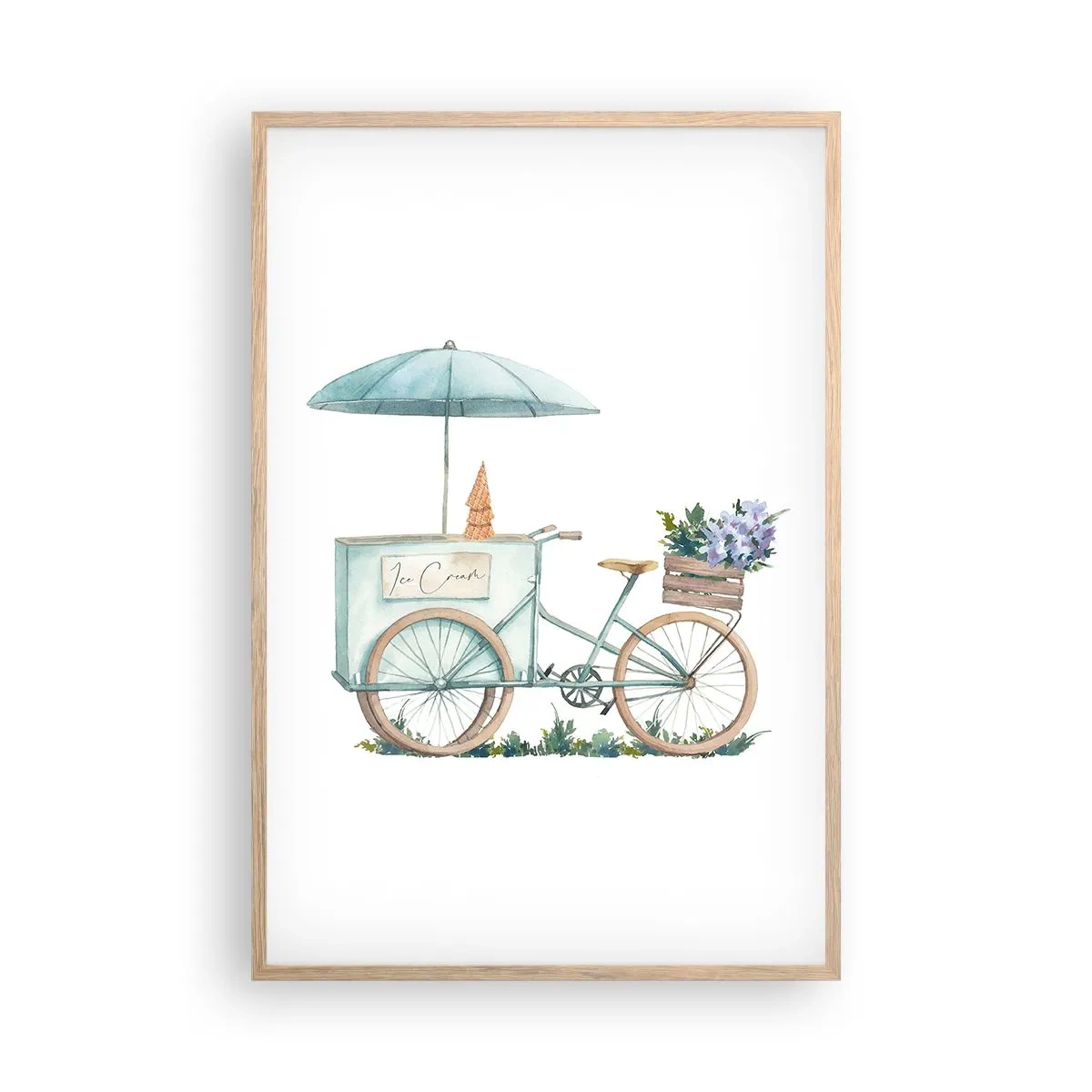 Poster în ramă de stejar deschis - O dulce amintire de vară - 61x91 cm