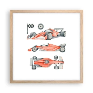 Poster în ramă de stejar deschis - Prindeți visul - 40x40 cm