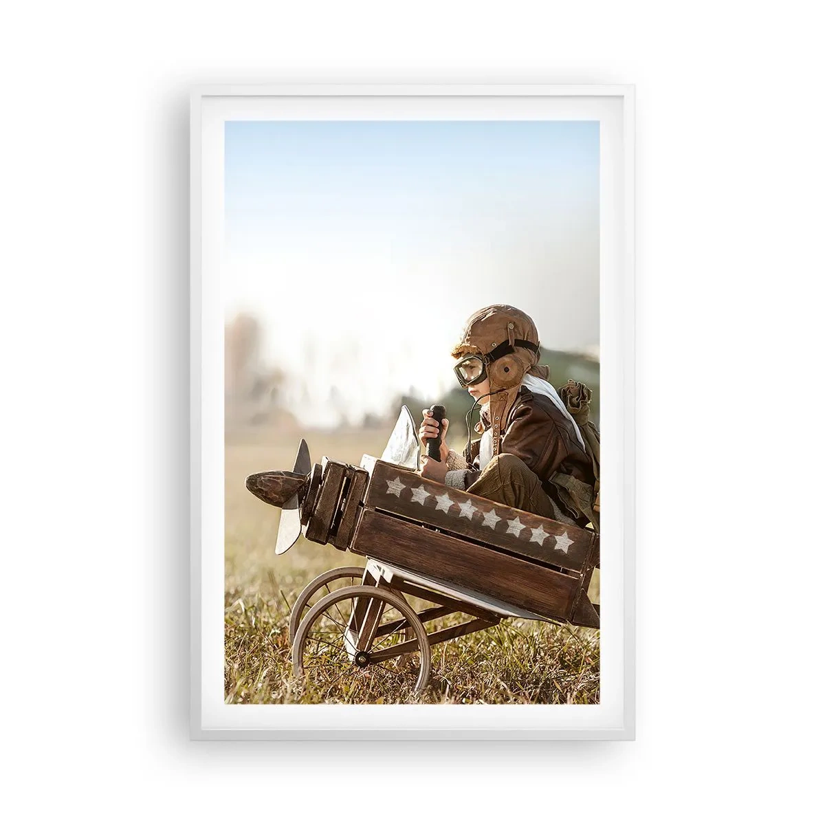 Poster în ramă albă - Porniți spre vis - 61x91 cm