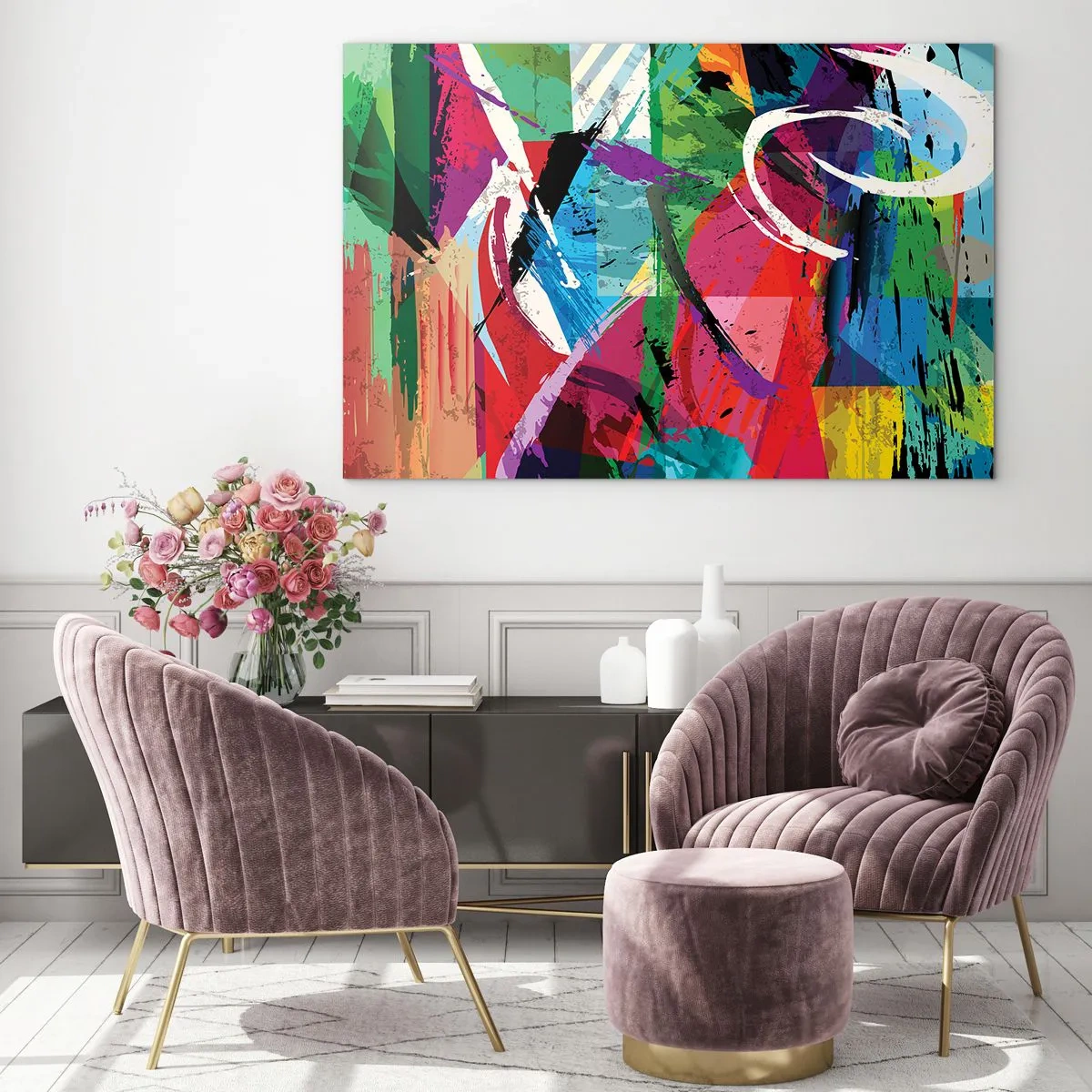 Tablou pe sticlă - Rapid, vioi și plin de viață - 100x70 cm