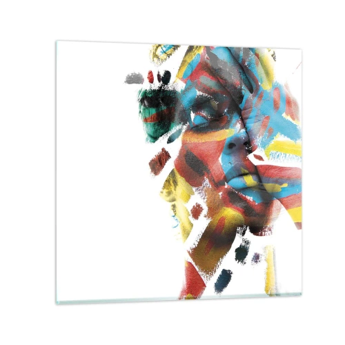 Tablou pe sticlă - Personalitate colorată - 60x60 cm