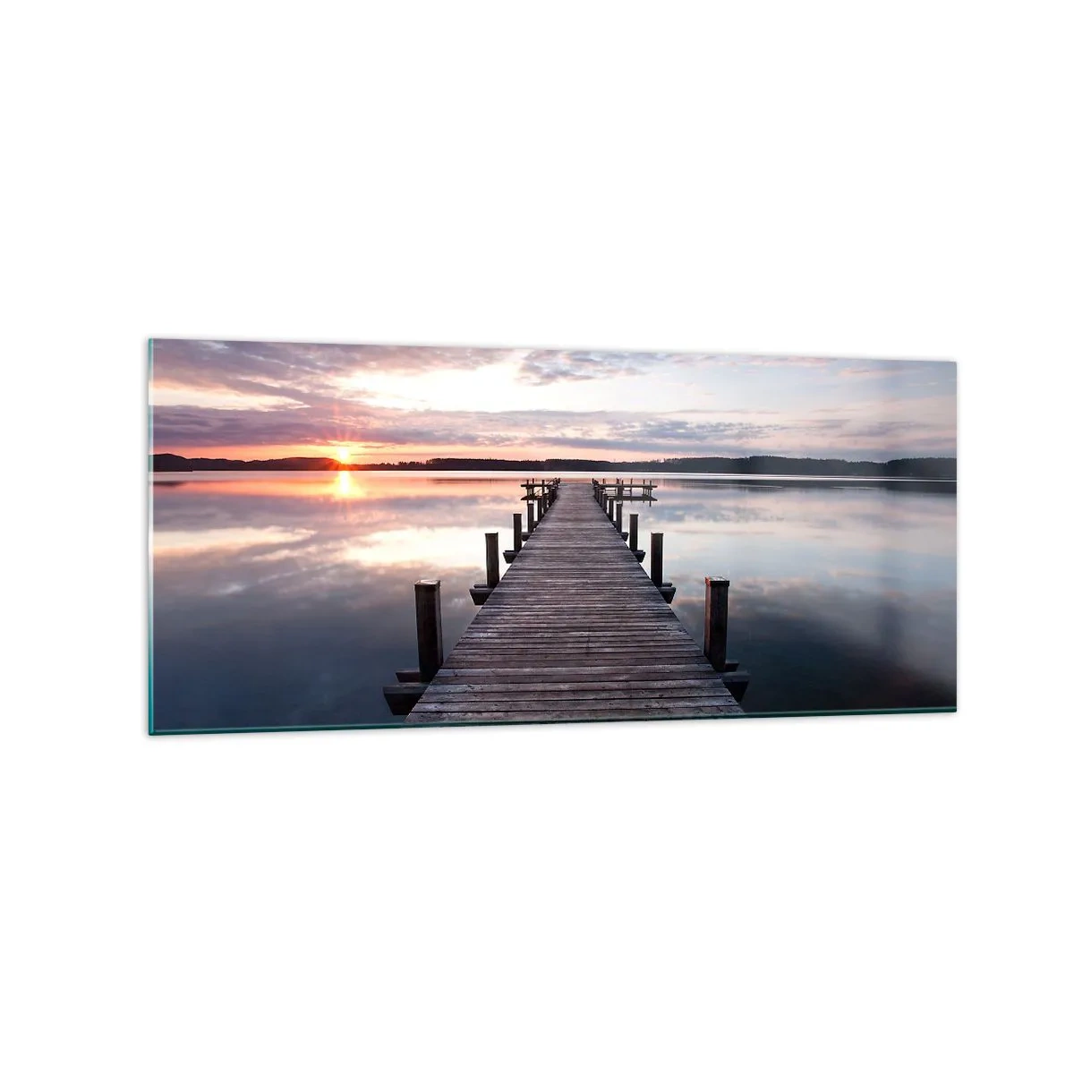 Tablou pe sticlă - Granița tăcută dintre zi și noapte - 120x50 cm