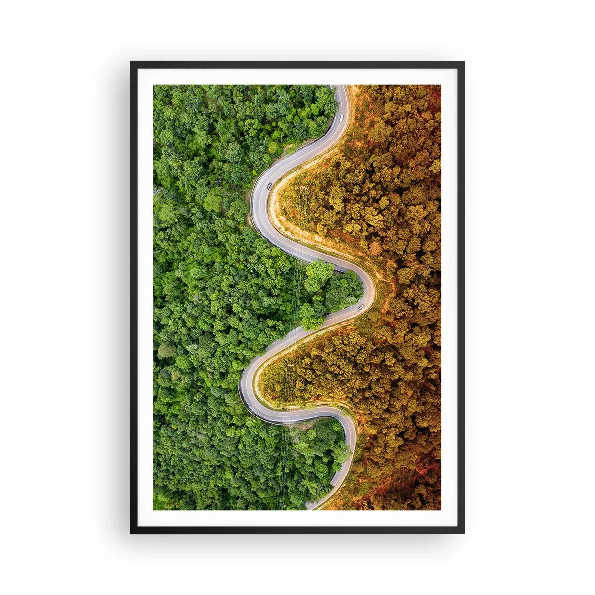 Poster în ramă neagră - Frontiere și defilee - 70x100 cm