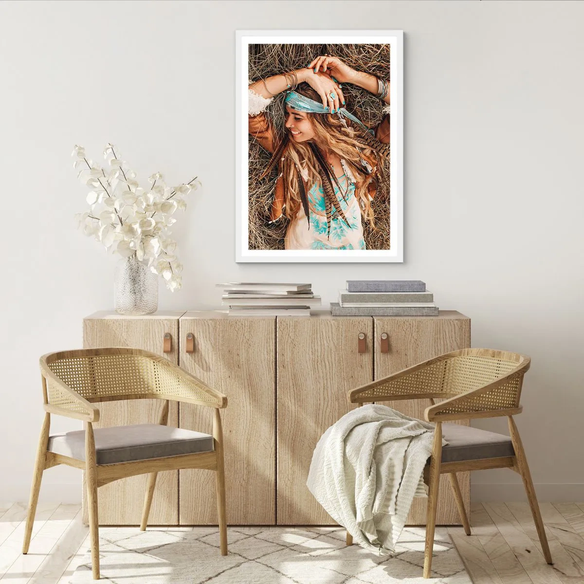 Poster în ramă albă - În drum spre vara iubirii - 30x40 cm