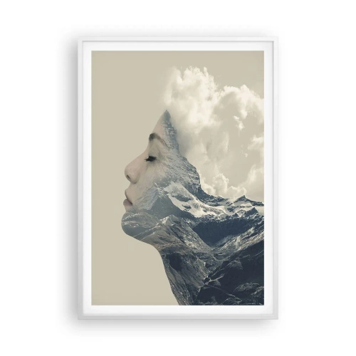 Poster în ramă albă - Frumusețea elementelor - 70x100 cm