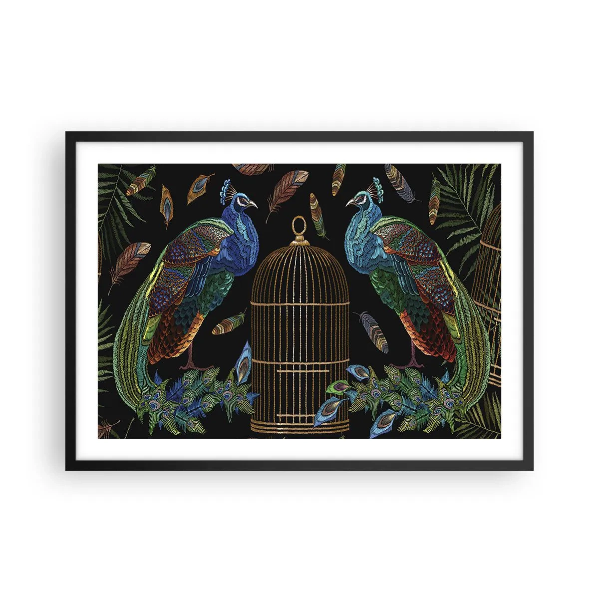 Poster în ramă neagră - În veșmânt regal - 70x50 cm