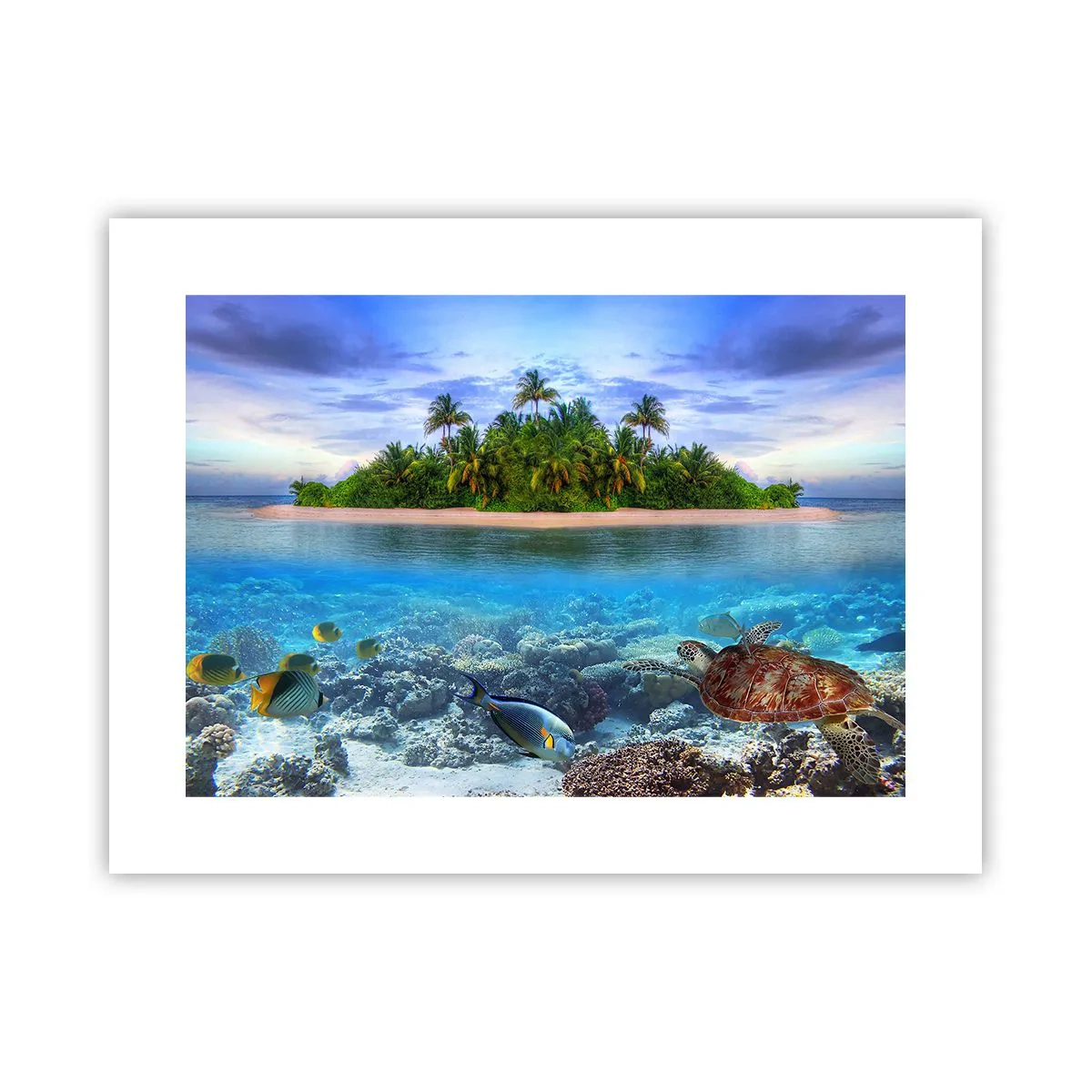 Poster - Insula paradisiacă vă invită - 40x30 cm