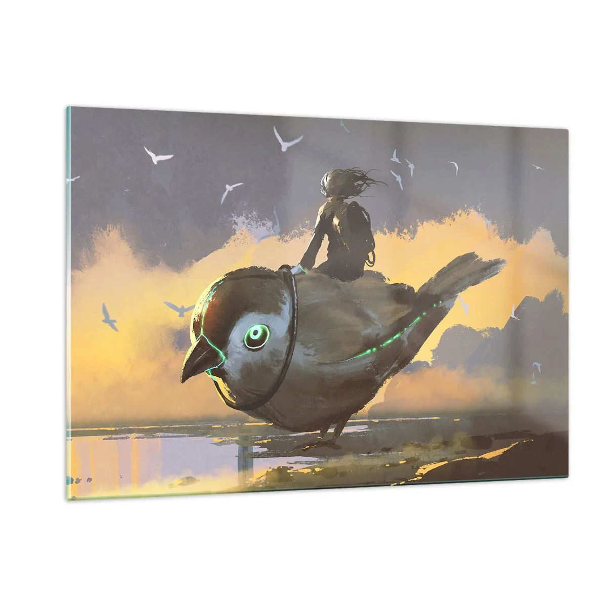 Tablou pe sticlă - O oprire într-o călătorie fantastică - 120x80 cm