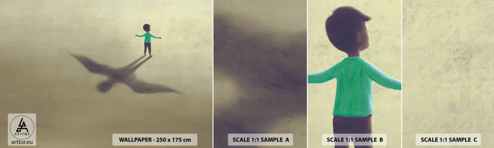 Mostră de Tapet Standard Eco - Eroul viitorului - Abstracția, Fantezie, Bucată - 100x30 cm