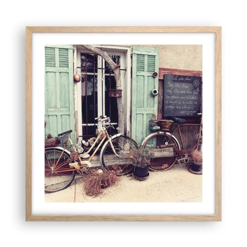 Poster în ramă de stejar deschis - Trăiască provincia! - 50x50 cm