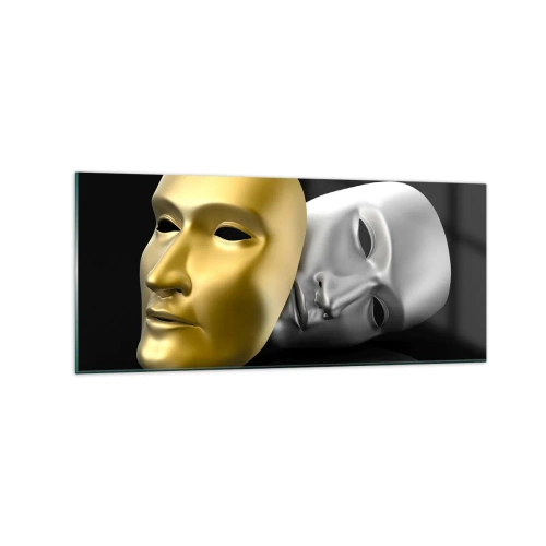 Tablou pe sticlă - Viața este teatru - 120x50 cm