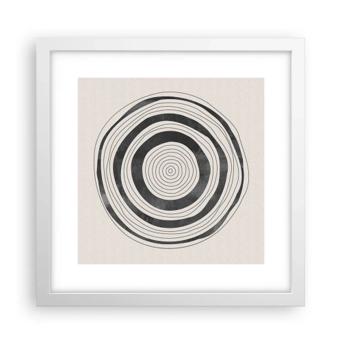 Poster în ramă albă - Centrul cel mai important - 30x30 cm