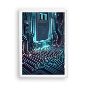 Poster în ramă albă - Iată la ce mă gândesc... - 70x100 cm