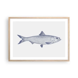 Poster în ramă de stejar deschis - Salutări din mările nordice - 70x50 cm