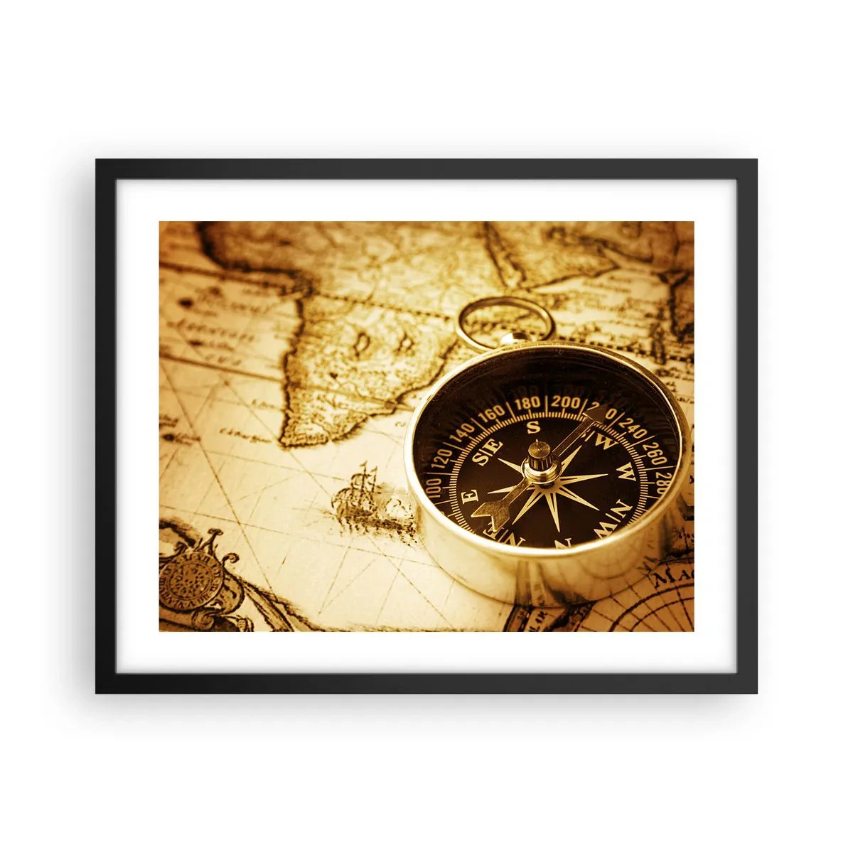 Poster în ramă neagră - Est sau vest? - 50x40 cm