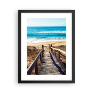 Poster în ramă neagră - Aleargă! - 30x40 cm