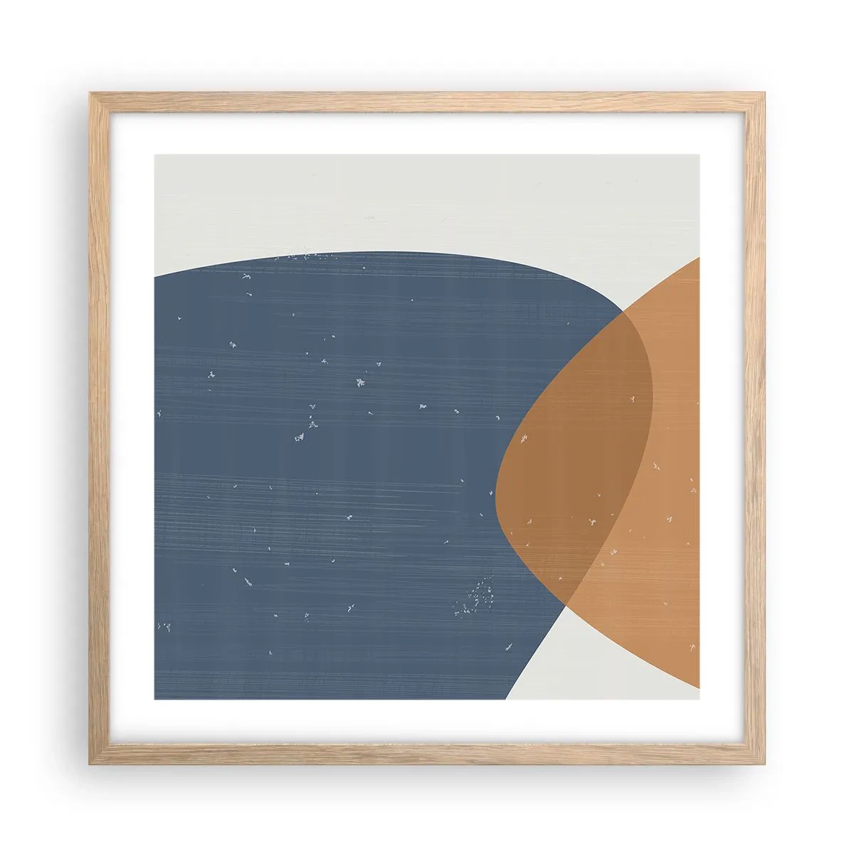 Poster în ramă de stejar deschis - Ovale și influențe - 50x50 cm