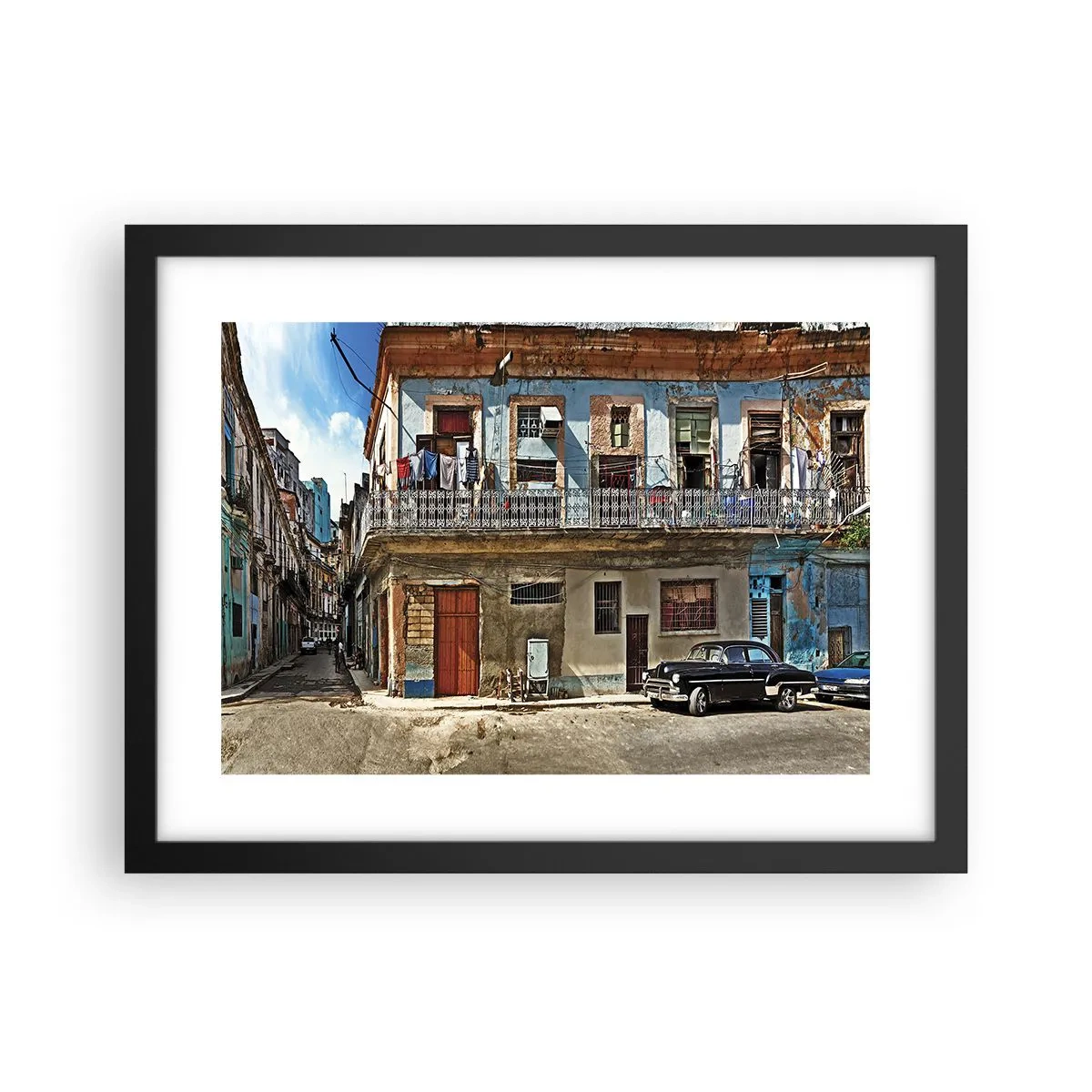 Poster în ramă neagră - Sentimente cubaneze - 40x30 cm