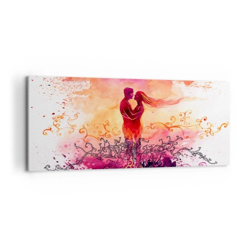 Tablou pe pânză - De o singură inimă! Am nevoie de atât de puțin.. - 100x40 cm