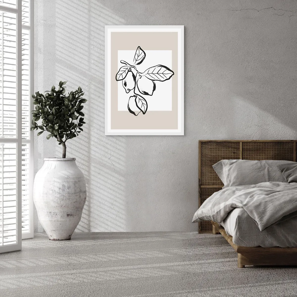 Poster în ramă albă - Unde se coace lămâia... - 61x91 cm