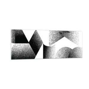 Tablou pe sticlă - Unghiuri și ovale - 140x50 cm