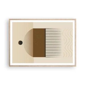 Poster în ramă de stejar deschis - Stări diferite - 100x70 cm