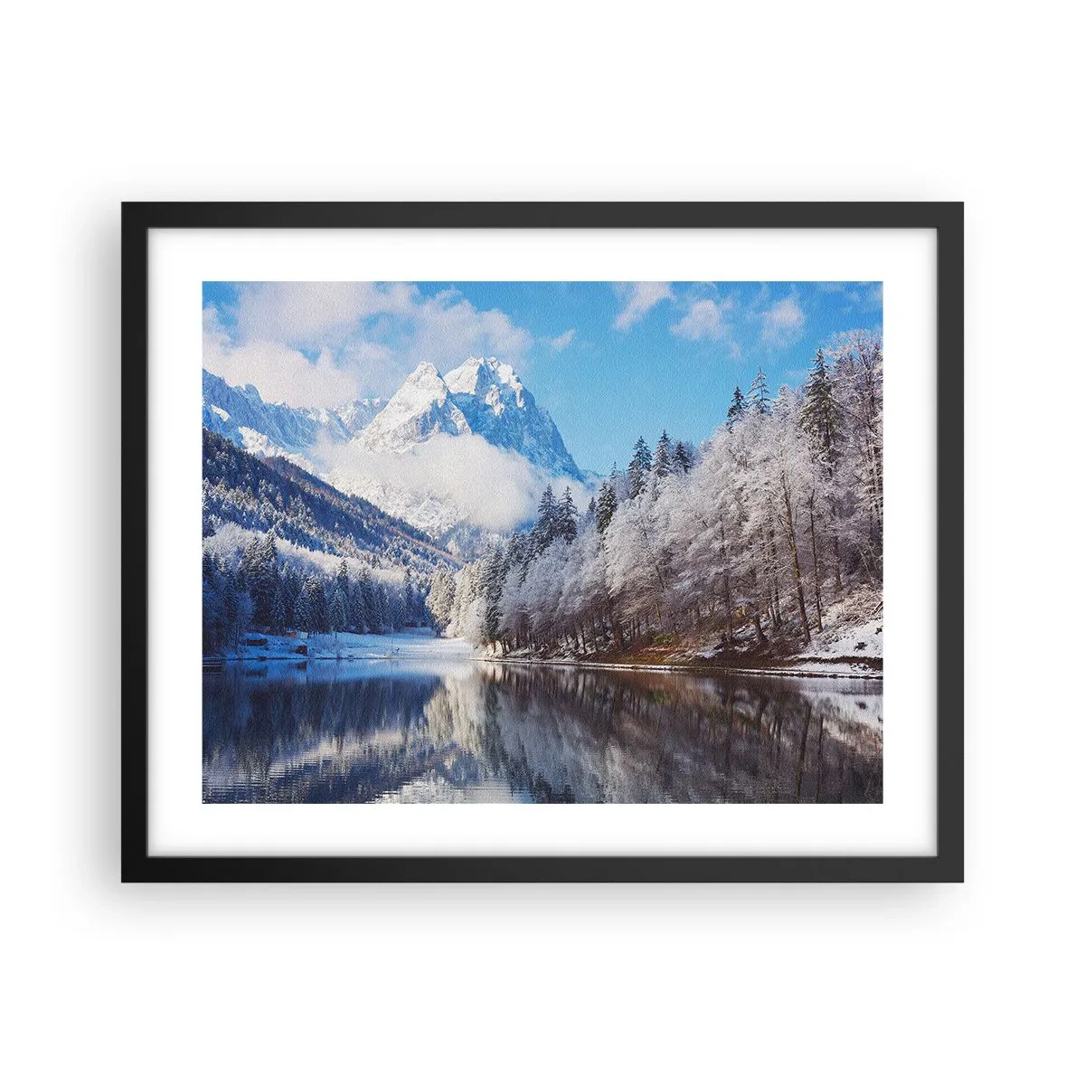 Poster în ramă neagră - Veghe de zăpadă - 50x40 cm