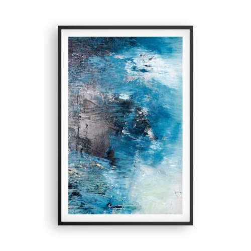 Poster în ramă neagră - Rapsodie albastră - 61x91 cm