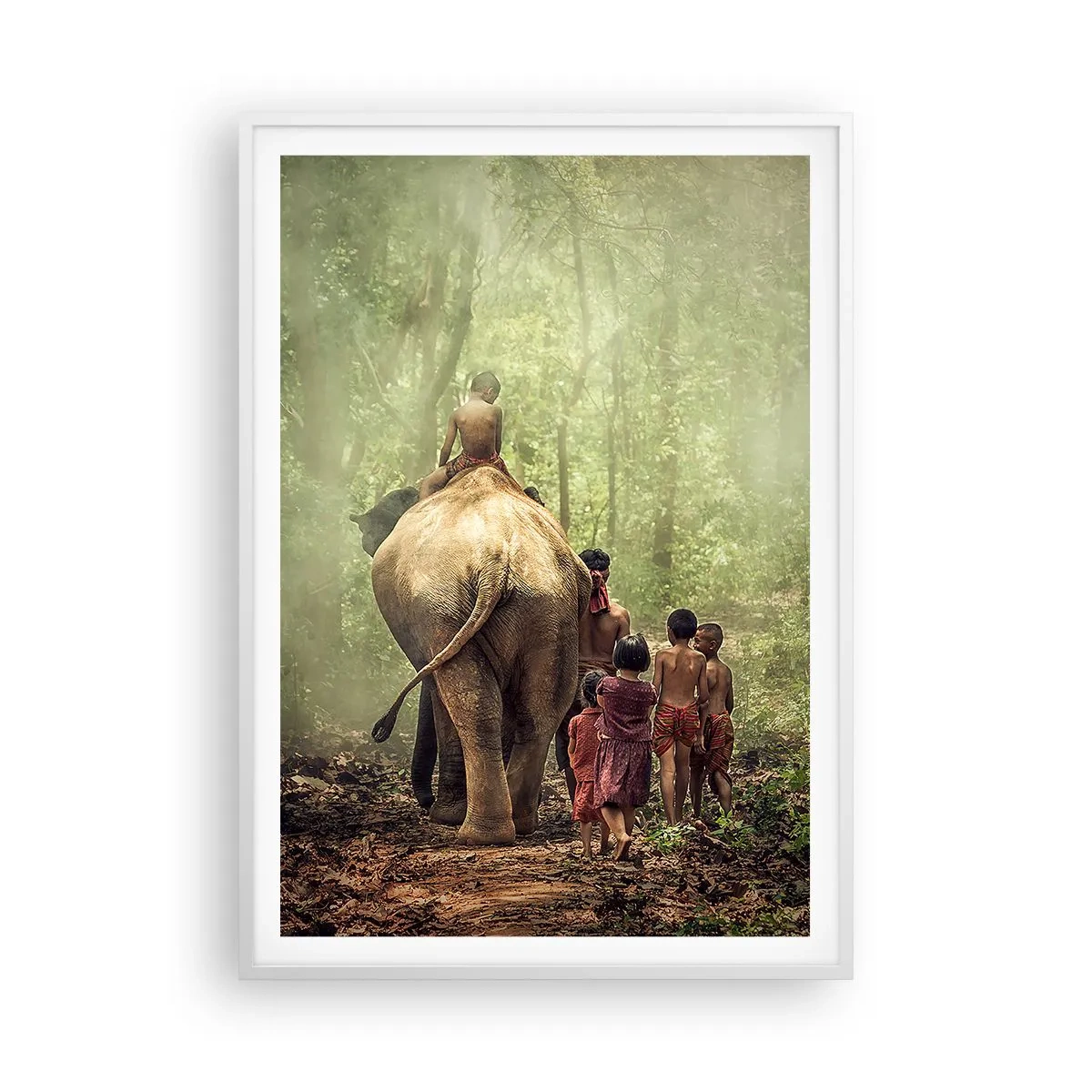 Poster în ramă albă - Noua Carte a Junglei - 70x100 cm