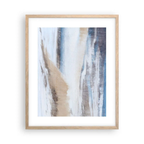 Poster în ramă de stejar deschis - Compoziție de iarnă - 40x50 cm