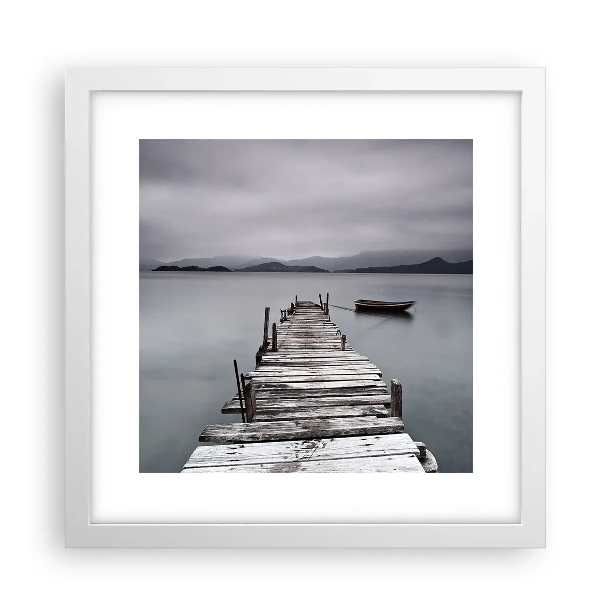 Poster în ramă albă - Poți pleca mâine - 30x30 cm