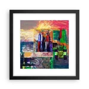 Poster în ramă neagră - Relații și emoții - 30x30 cm