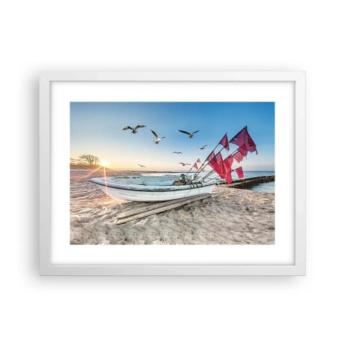 Poster în ramă albă - O odihnă binemeritată - 40x30 cm
