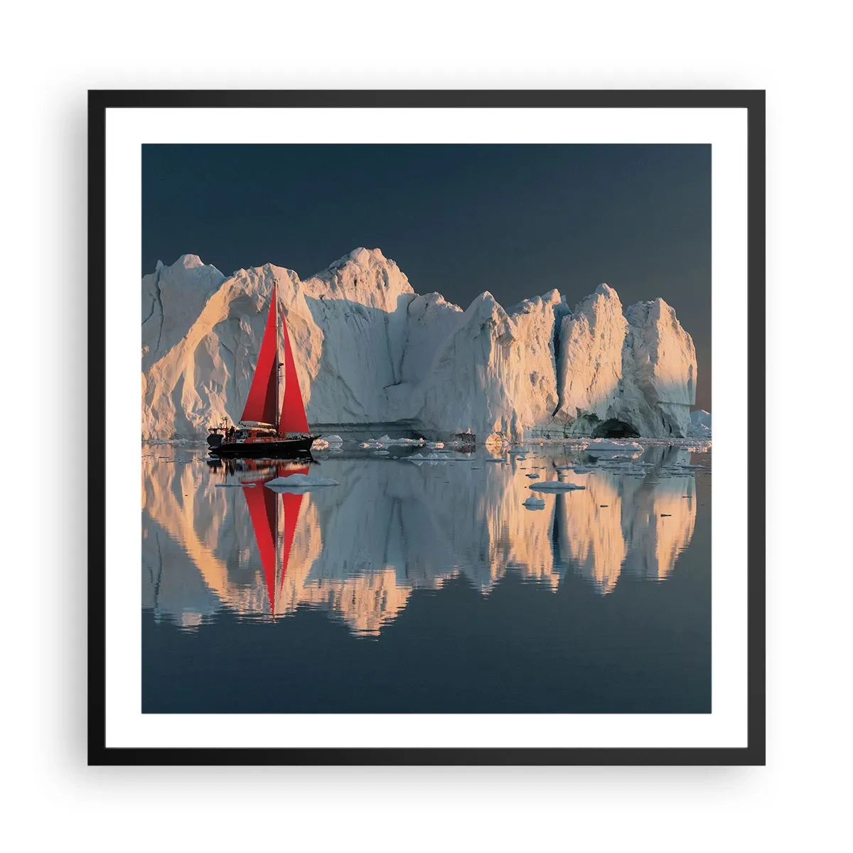 Poster în ramă neagră - La capătul lumii - 60x60 cm