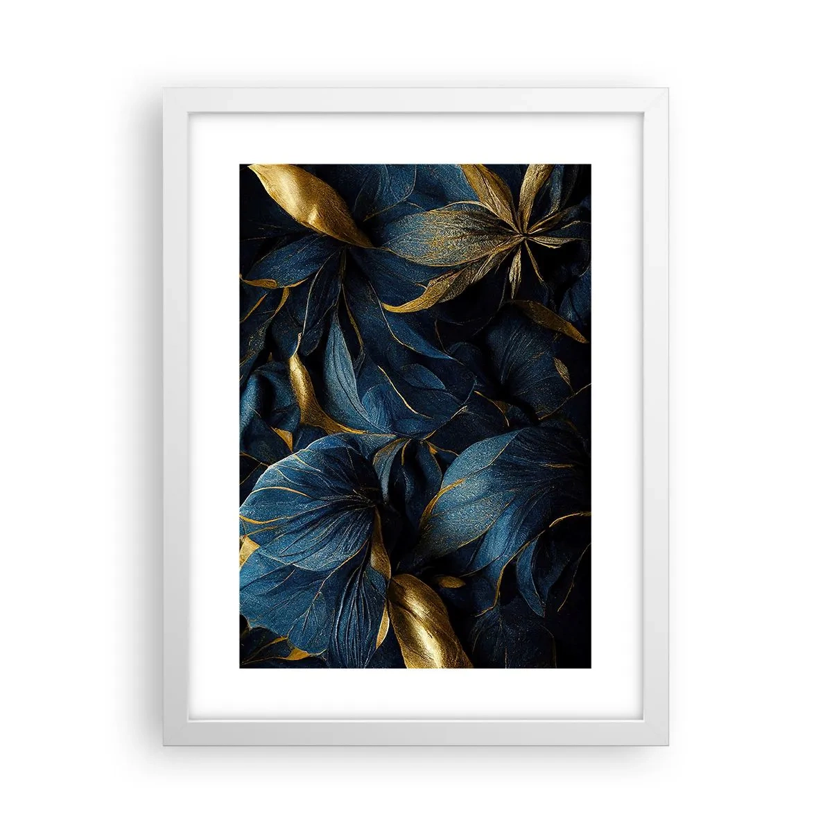 Poster în ramă albă - Căptușită cu aur - 30x40 cm