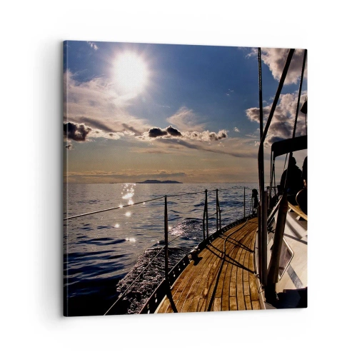 Tablou pe pânză - Sub vele spre soare - 60x60 cm