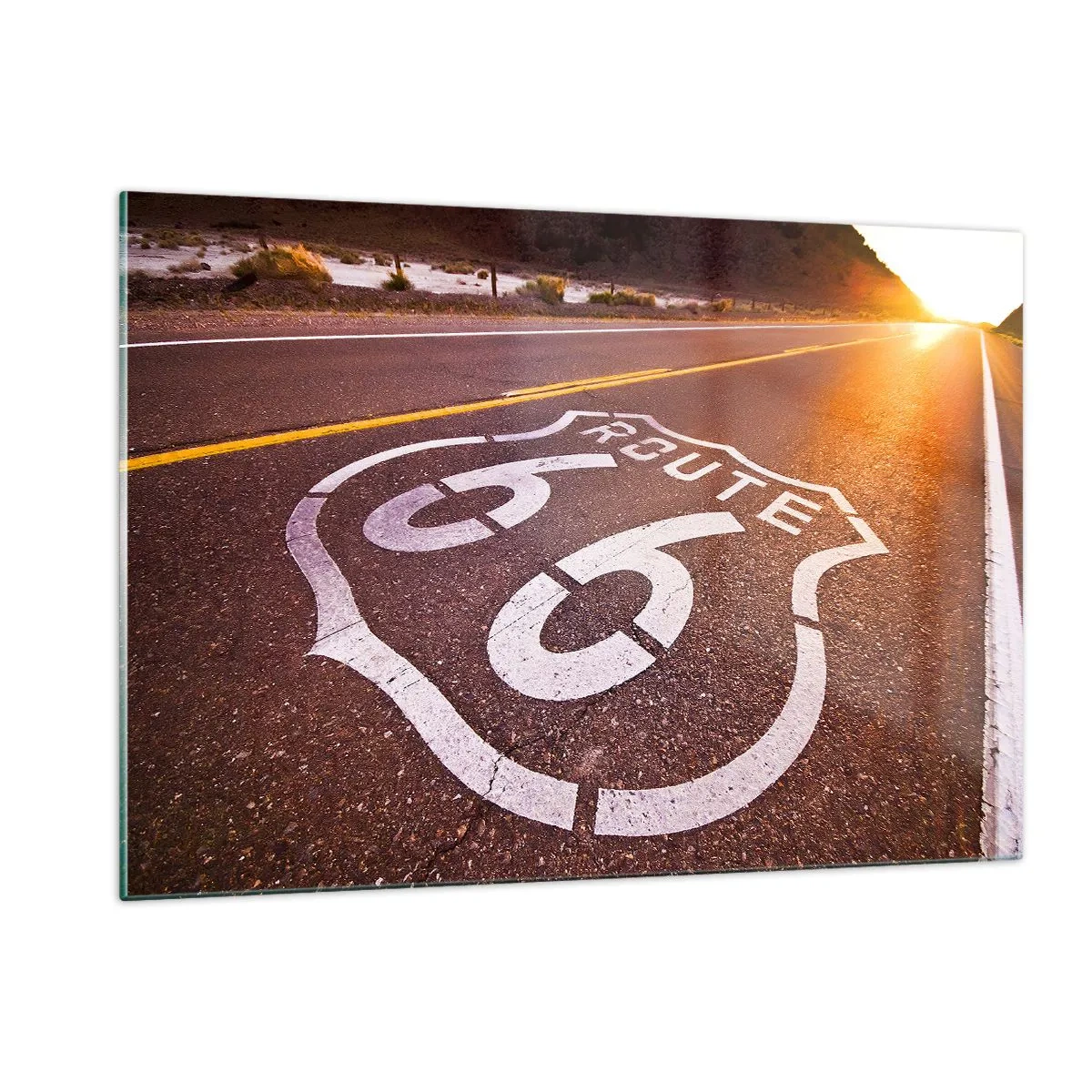 Tablou pe sticlă - Celebrul Route 66 - 120x80 cm
