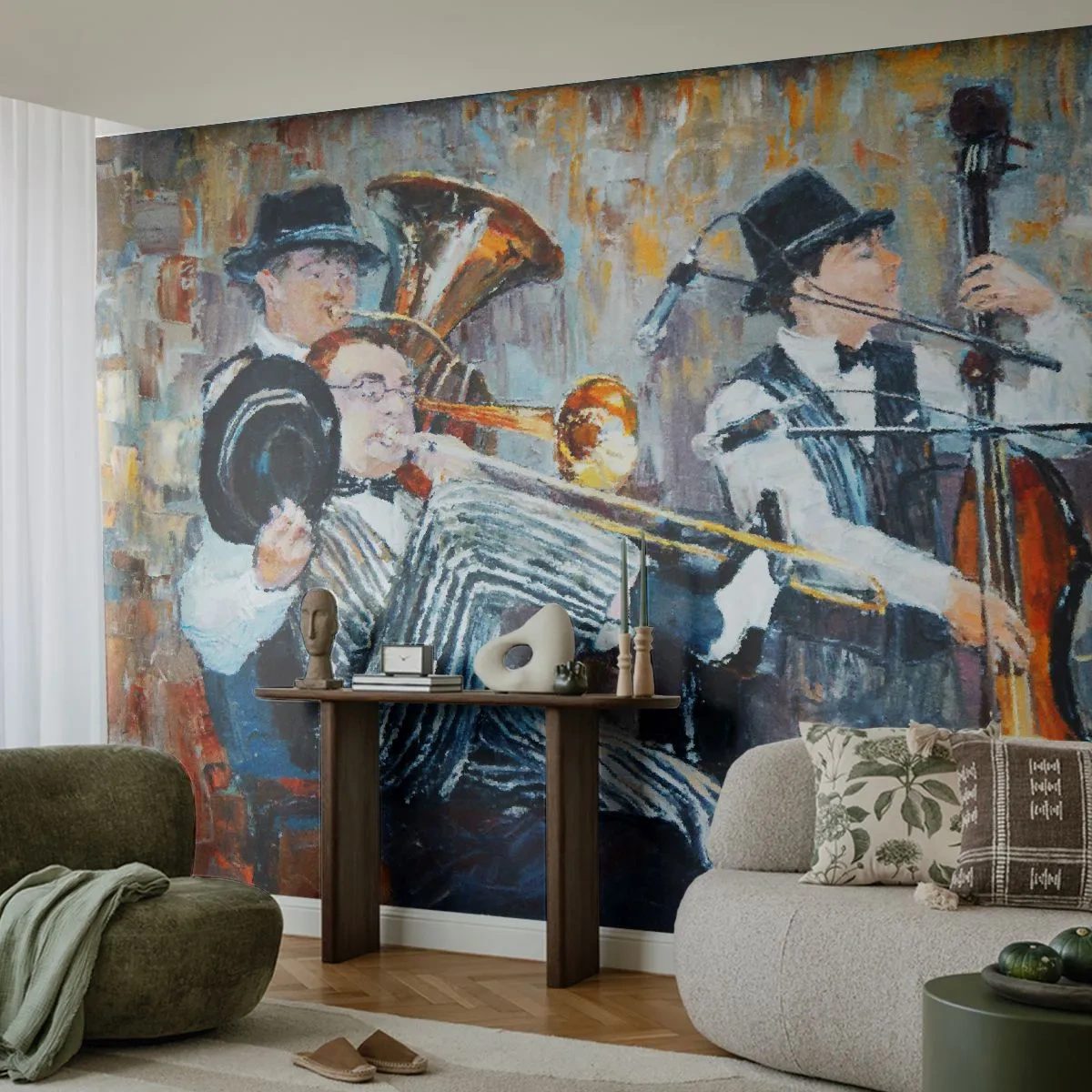Tapet Standard Eco - Numai jazz - Muzică, Grup, Instrumente muzicale - 400x280 cm