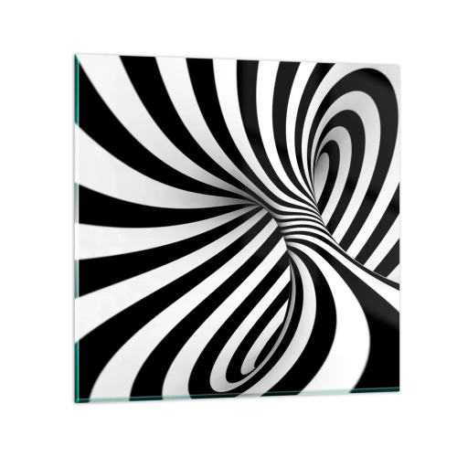 Tablou pe sticlă - Compoziție: spațiul dansator - 30x30 cm