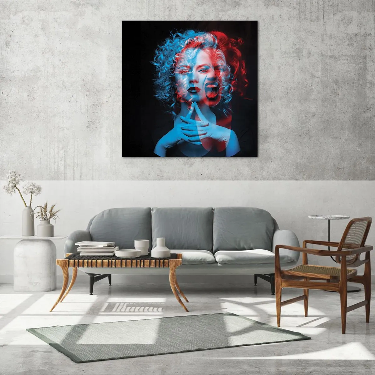 Tablou pe sticlă - Alter ego - 70x70 cm