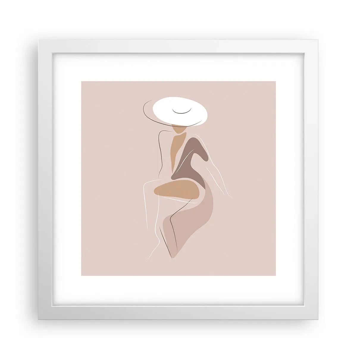 Poster în ramă albă - O doamnă adevărată - 30x30 cm