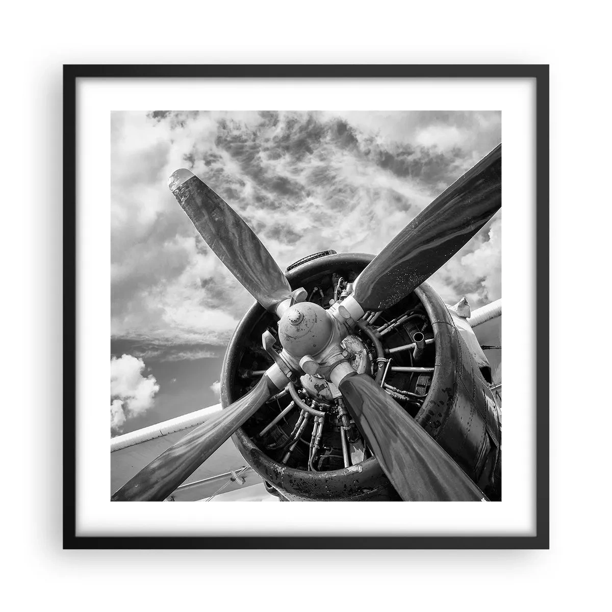 Poster în ramă neagră - Cuceritorul cerului - 50x50 cm