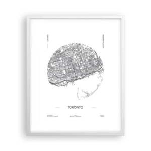 Poster în ramă albă - Anatomia Toronto - 40x50 cm