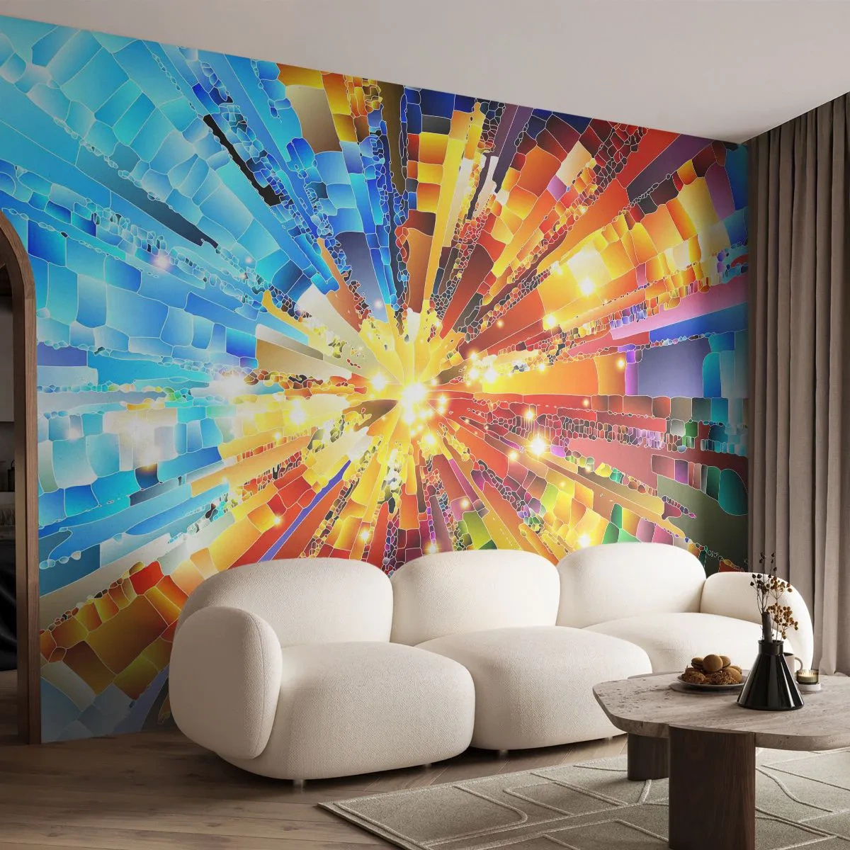 Tapet Premium Canvas - In medias res - Abstracția, Bucată, 3D - 500x350 cm
