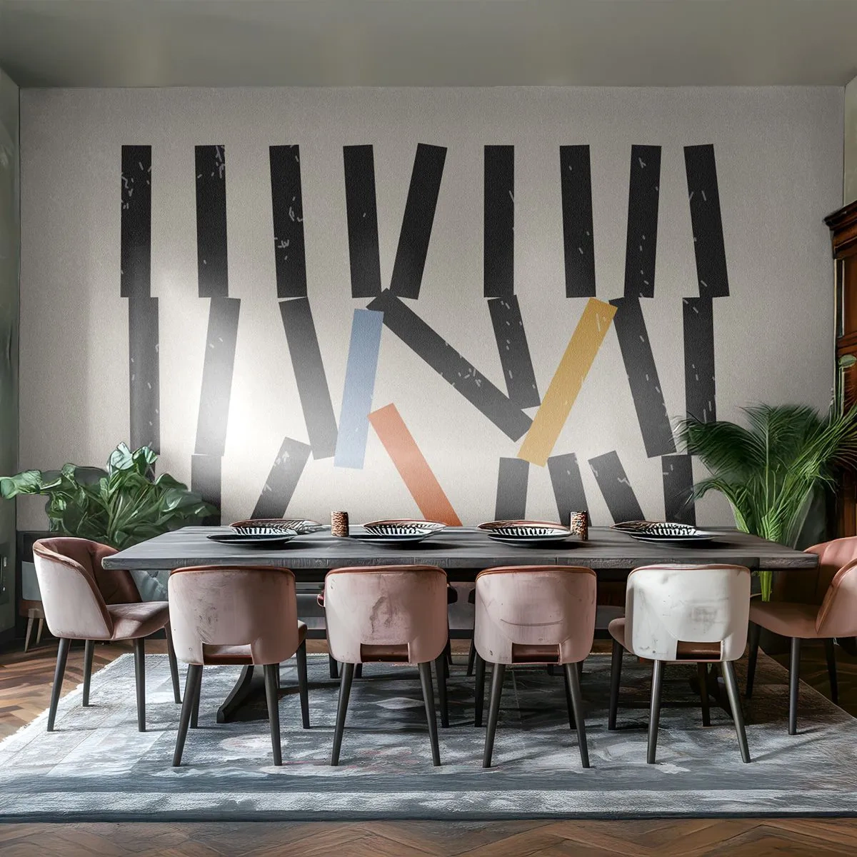 Tapet Premium Canvas - Domino - compoziție - Minimalism, Hipster, Contemporan - 400x280 cm