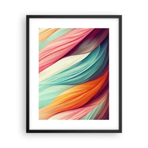 Poster în ramă neagră - Țesătură de curcubeu - 40x50 cm