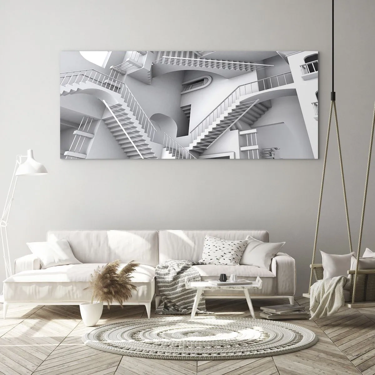 Tablou pe sticlă - Paradoxurile spațiului - 160x50 cm