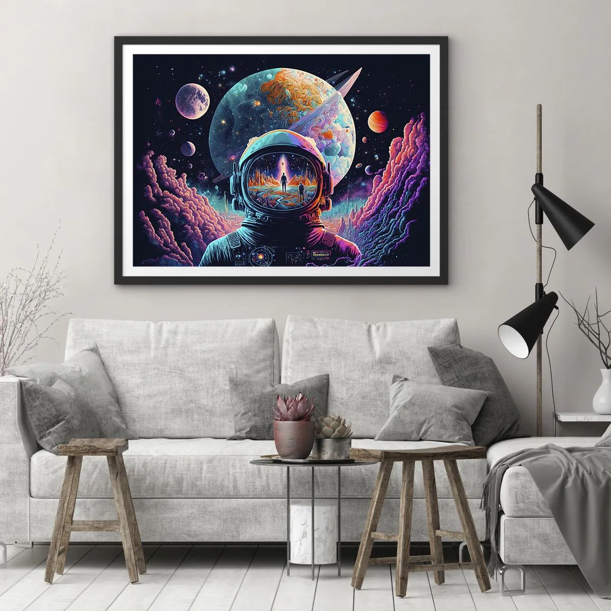 Poster în ramă neagră - Visul nevisat al filozofiilor - 70x50 cm