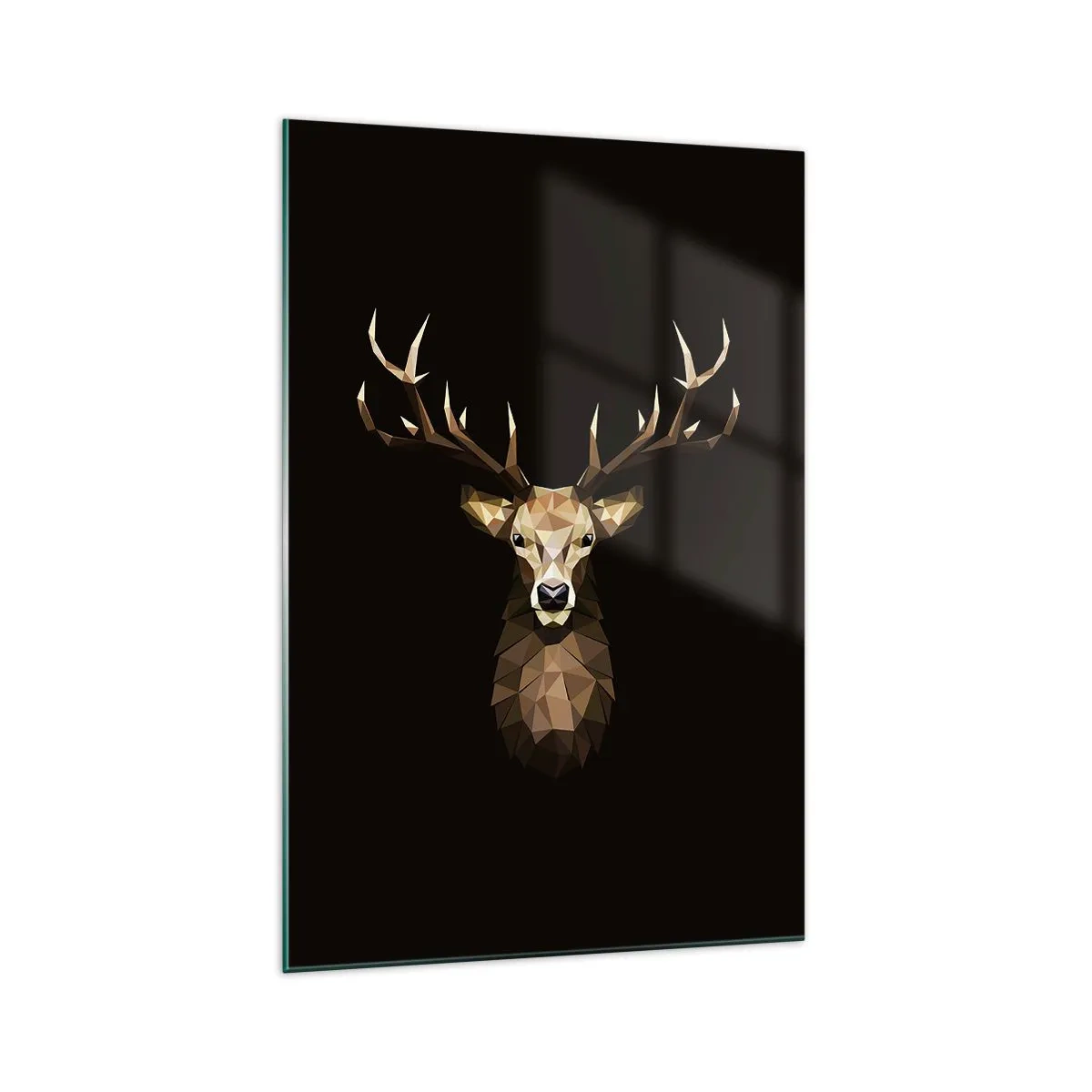 Tablou pe sticlă - Cerb cubist - 70x100 cm
