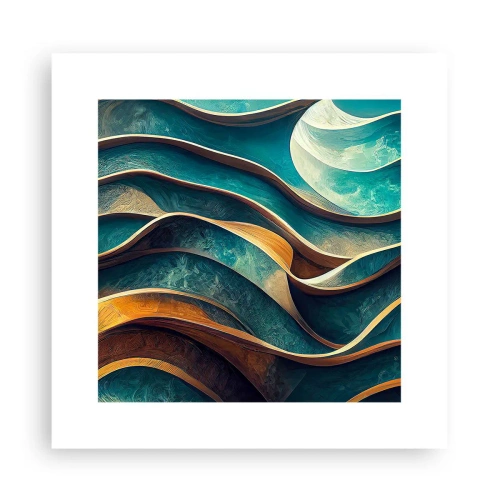 Poster - Meandre de albastru - 30x30 cm